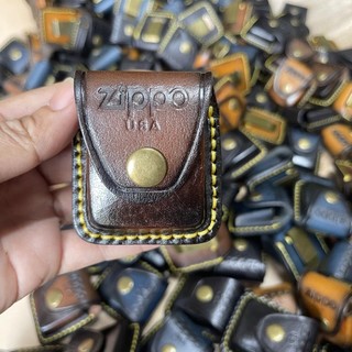 Bao da zippo chất liệu da bò cao cấp zb1 hoàn thiện thủ công 4 màu. bh 36 tháng