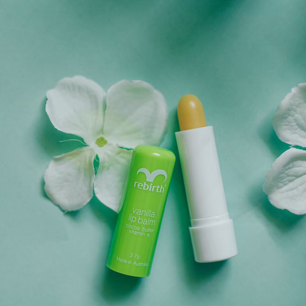 SON DƯỠNG NHAU THAI CỪU REBIRTH LANOLIN LIP BALM – MÀU XANH