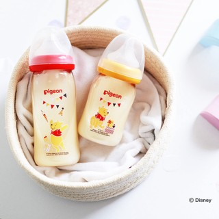 Bình Sữa Pigeon PPSU Plus Gấu Pooh 240ml (M) (HSD: 08/2024)