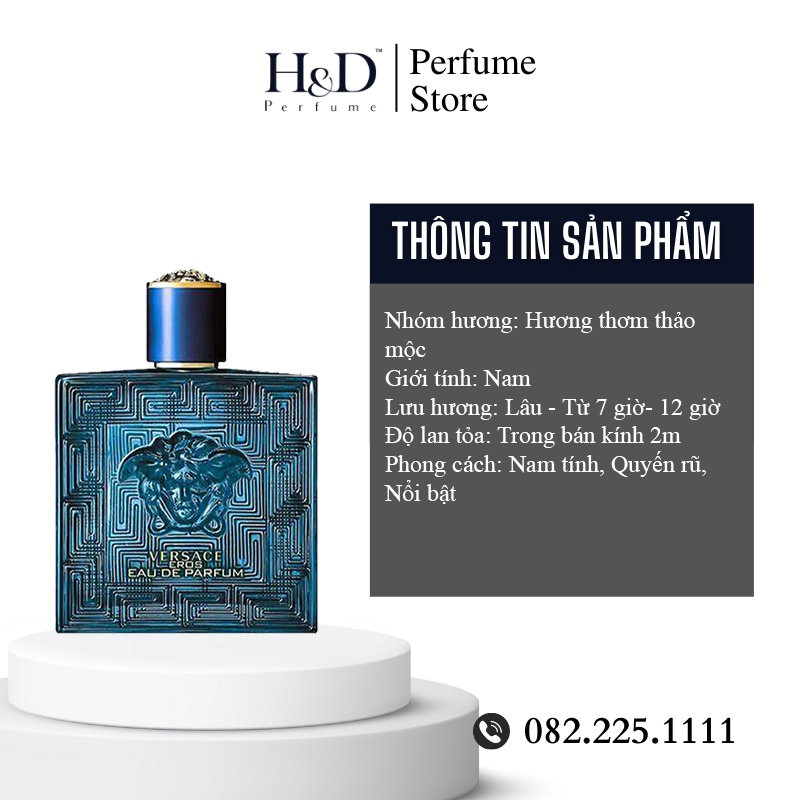 Nước hoa nam Versace Eros EDP thơm lâu nam tính nổi bật quyến rũ 5ml/ 10ml/ 20ml