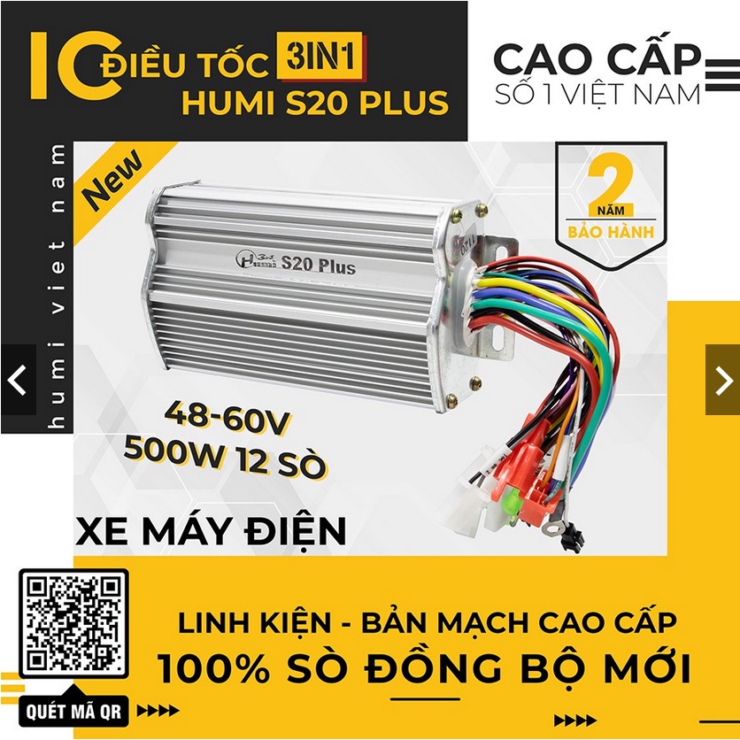 Ic 2000W, 1500W, 1000W, 500W, 350W cho xe đạp điện, xe máy điện HUMI S21 Plus