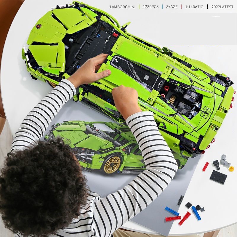 Đồ Chơi Lắp Ráp Kiểu Mô Hình Điều Khiển Từ Xa Siêu Xe Lamborghini Sian SY8600