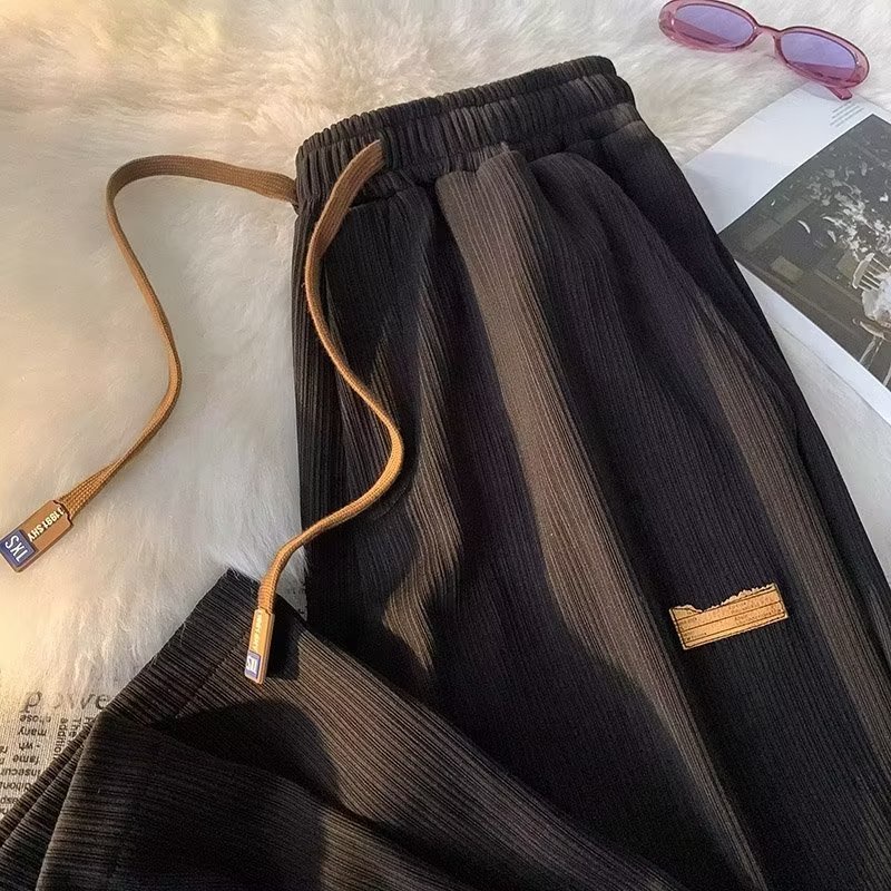 Quần Dài Dáng Rộng Suông Bằng Lụa Lạnh Thời Trang Mùa Hè Cho Nam Và Nữ Size M-5XL