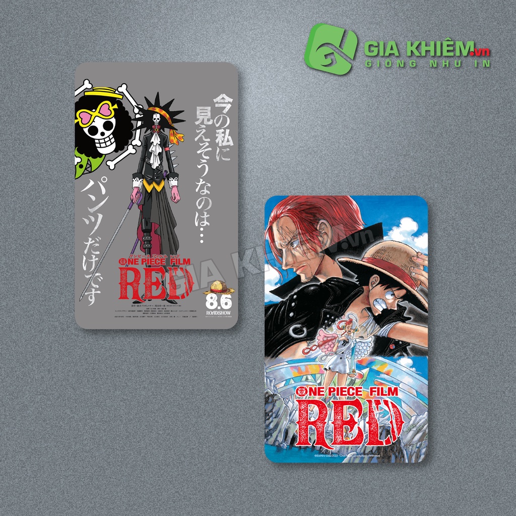 Card bo góc giấy ONE PIECE FILM RED