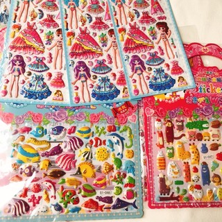 Sticker cute, hình dán cute búp bê, công chúa, thú vật