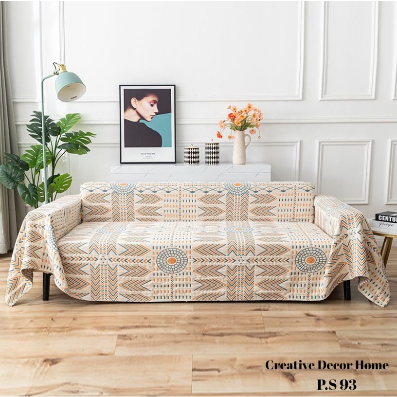 H11_Phủ Khăn Thảm Chăn Sofa Chất liệu Vải Xô Sợi Organic - Dòng phổ thông