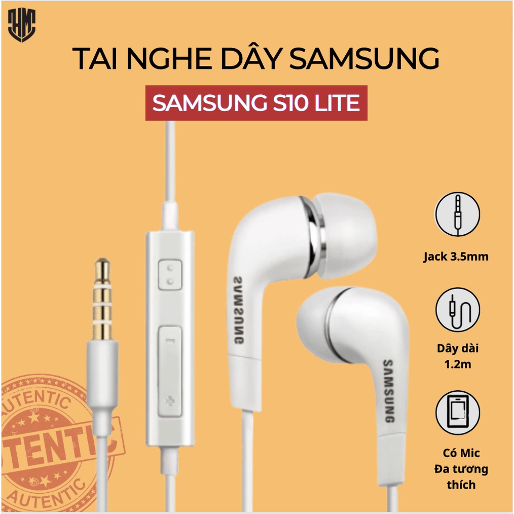 [Mã BMLT35] Tai Nghe Samsung Chính Hãng (Âm Hay - Bass Mạnh)-Jack 3.5m-Tương thích nhiều dòng máy Samsung - Chính hãng