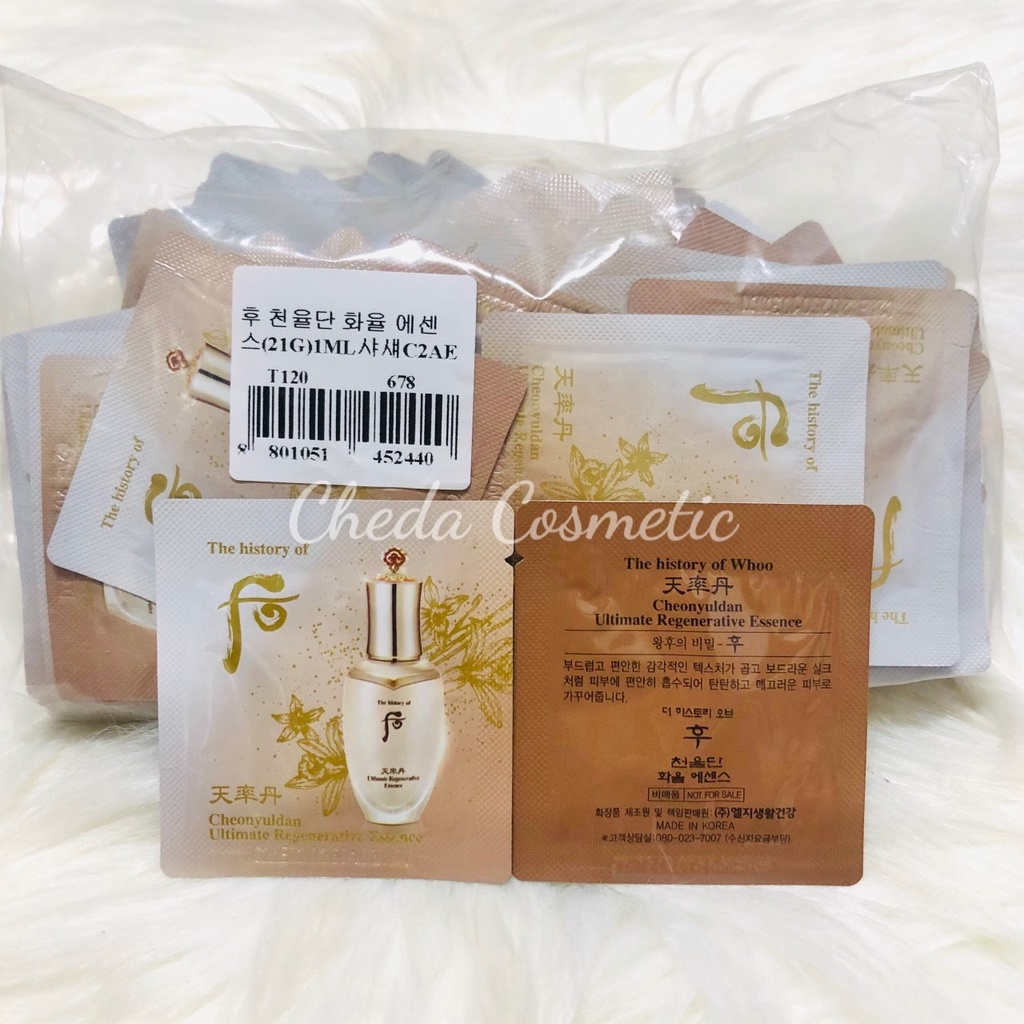 120 Gói Sample Tinh Chất Tái Sinh Hwa Yul Whoo Cheonyuldan Ultimate Rejuvenating Essence.