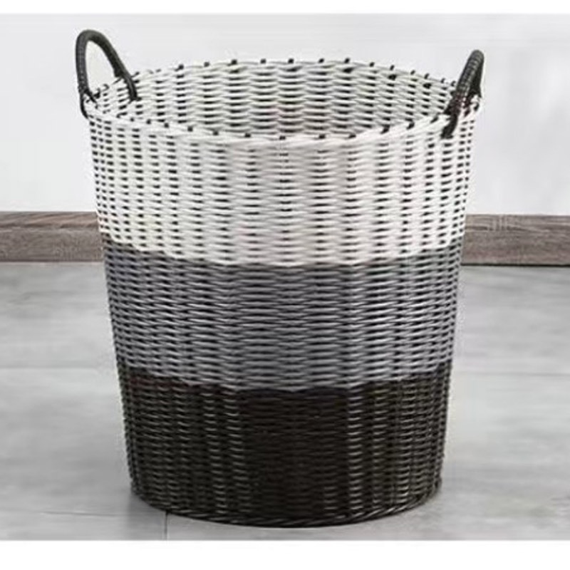 Giỏ đựng đồ giặt nhựa giả mây size 42x47x35cm