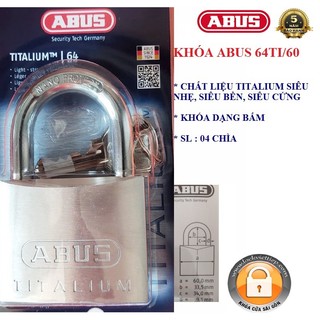 Khoá abus titanium 64ti/60 - bh 5 năm
