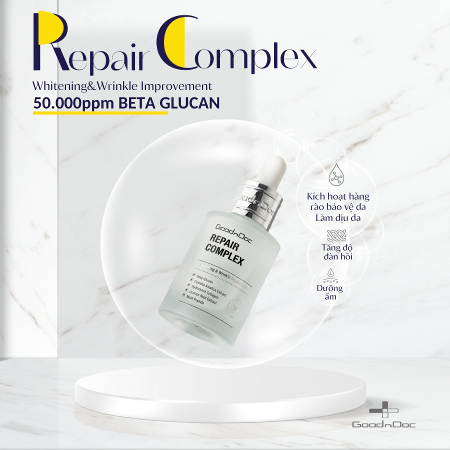 Tinh chất Phục hồi Beta Glucan Goodndoc Repair Complex Serum 30ml