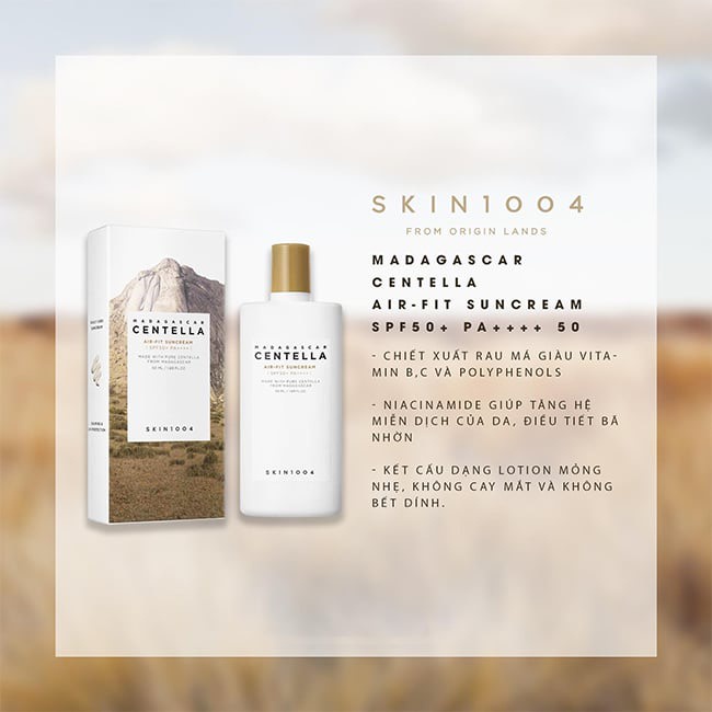 Kem chống nắng Skin1004 Madagascar Centella Air Fit Suncream 50ml Duduhouse