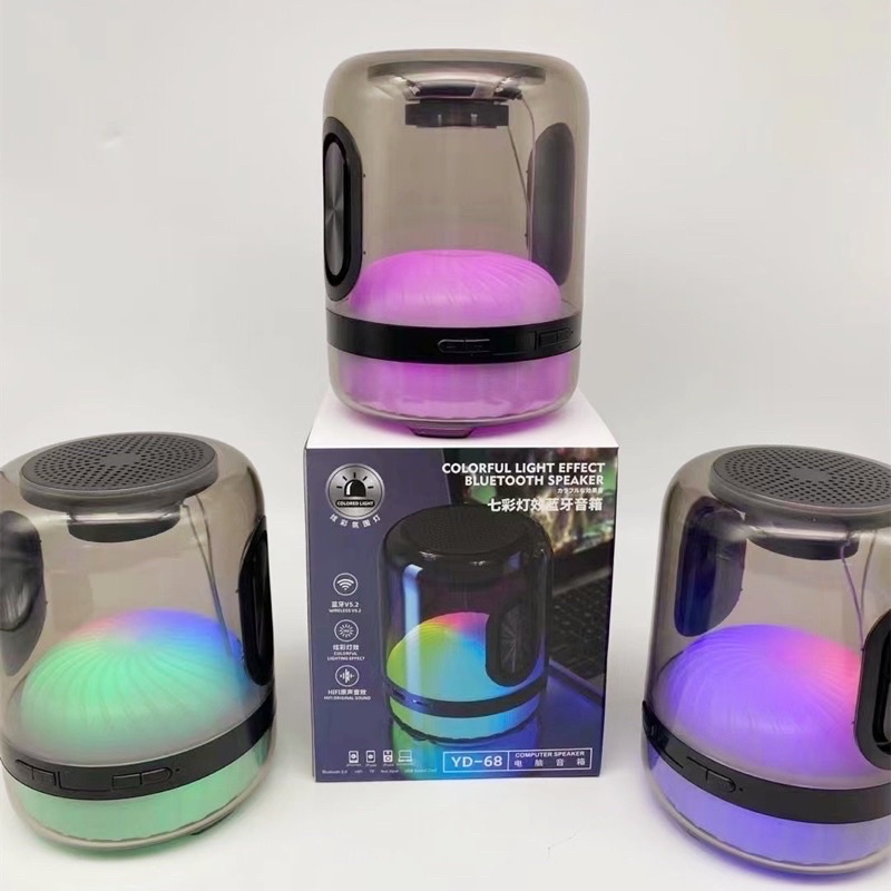 Loa Bluetooth đa năng YD-68 loa , bass trầm, Âm rhanh ấm, đèn led theo nhạc, hỗ trợ nhiều cổng kết nối, bảo hành 6 tháng