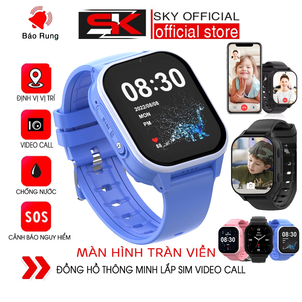 Đồng Hồ Lắp Sim - CALL VIDEO - Định Vị Trẻ Em SKTONE Wonlex KT19 Có Rung , Chống Nước - SOS Nghe Gọi - CHÍNH HÃNG