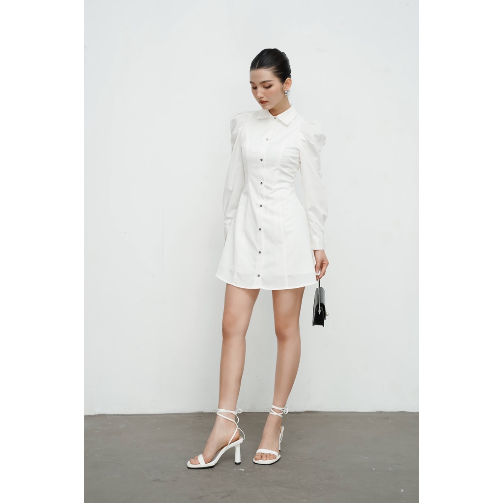 Váy liền nữ Onetone dáng ngắn dài tay có cúc Antta