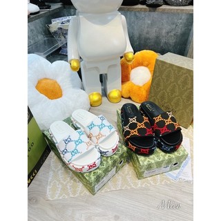 Dép lê bánh mì hoạ tiết g c thêu fullbox