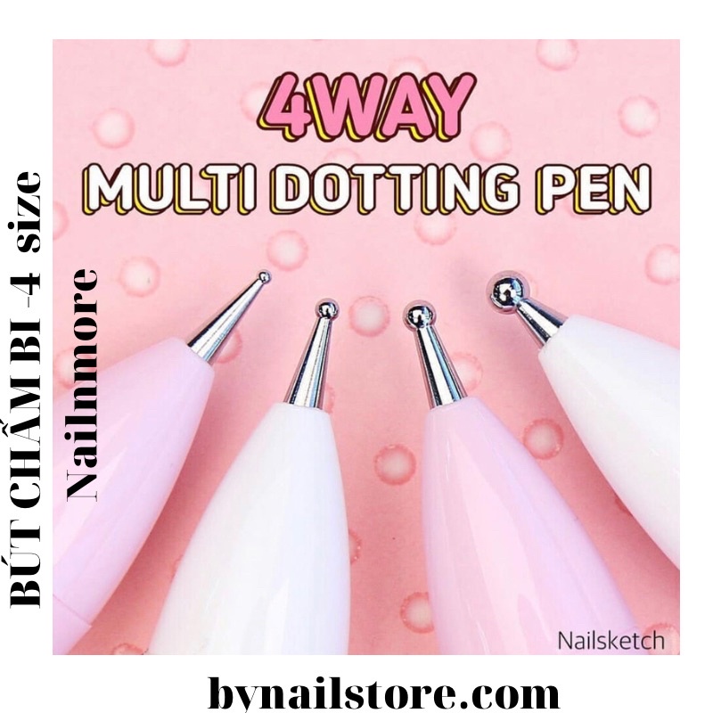 [Nailnmore] Bút chấm bi móng tay Multi dotting pen 4 way (1pcs)