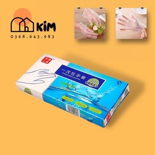 Hộp găng tay nilon 200 cái dùng 1 lần