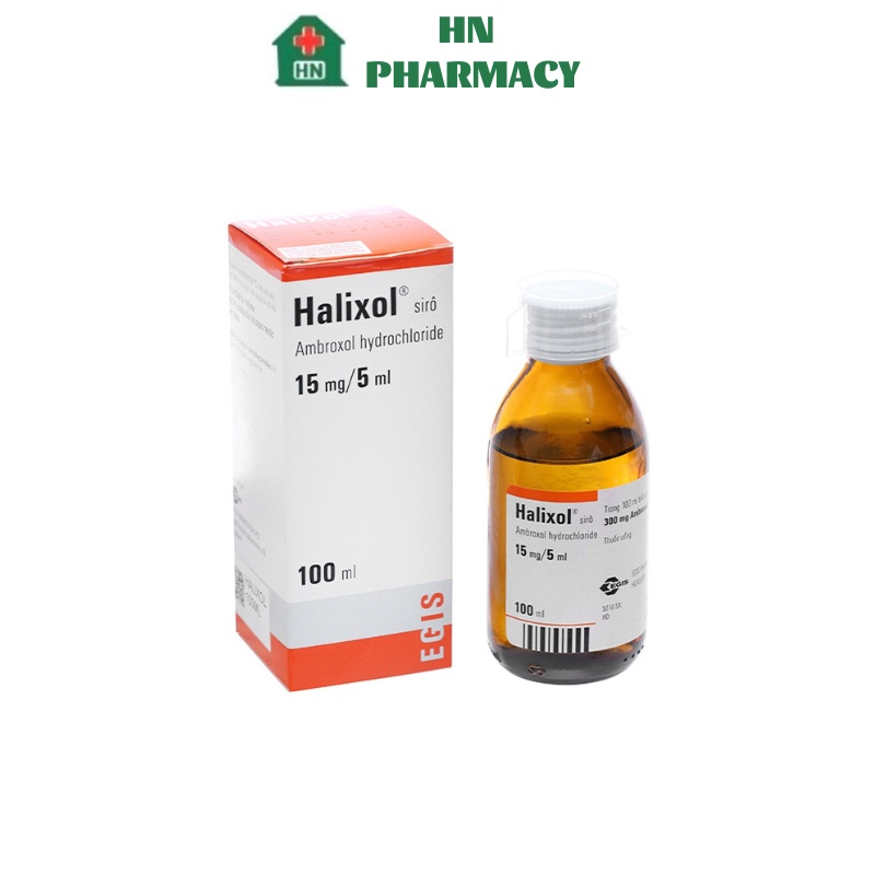 Siro ho Halixol chai 100ml hỗ trợ giảm ho, long đờm dùng cho mọi lứa tuổi