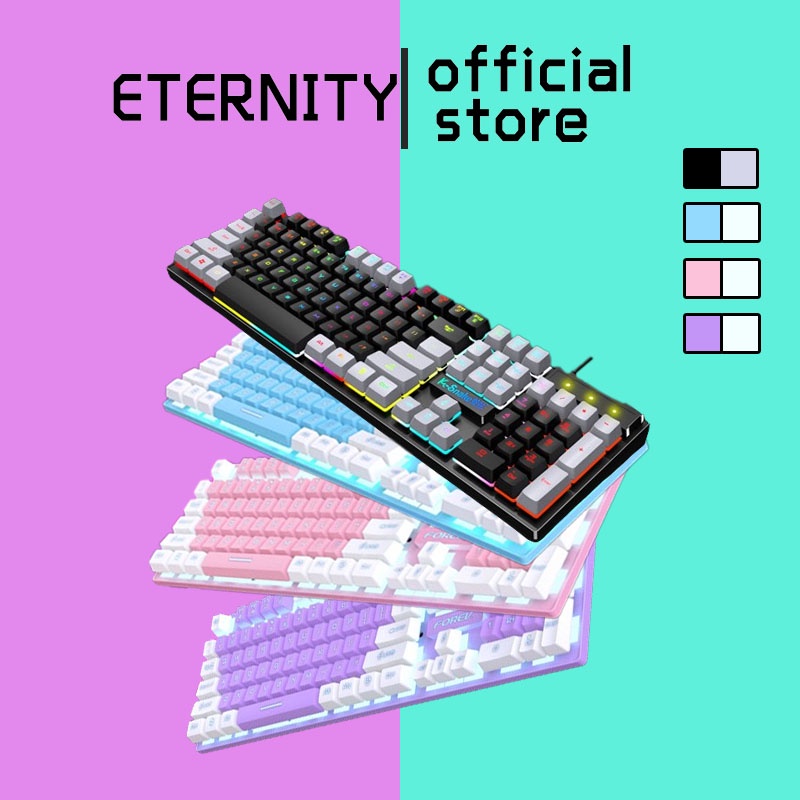 Bàn phím chơi game có dây K7 PRO, Soft Touch với đèn LED RGB cực ngầu cho Laptop và PC