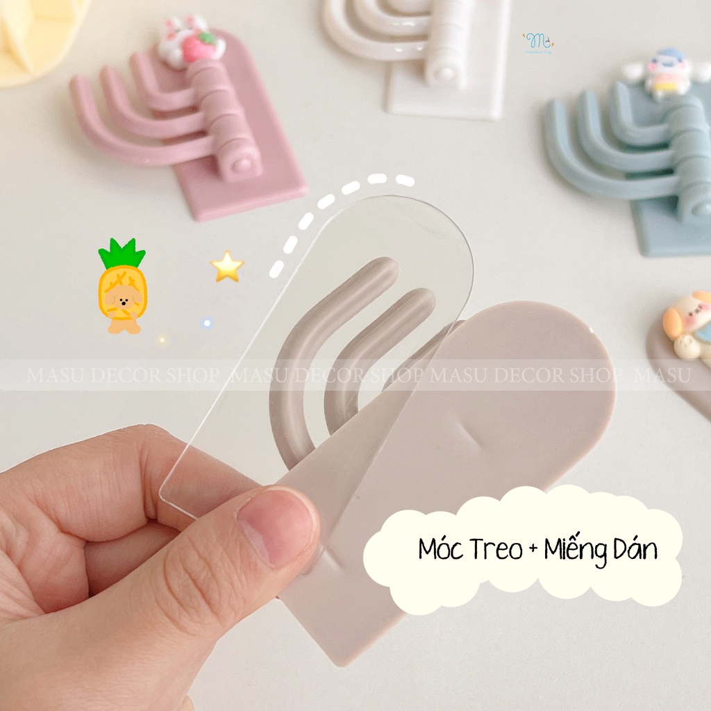 🌈 Móc Dán Treo Tường Siêu Dính Decor Hình Dễ Thương Treo Chìa Khóa/Treo Vật Dụng Cá Nhân
