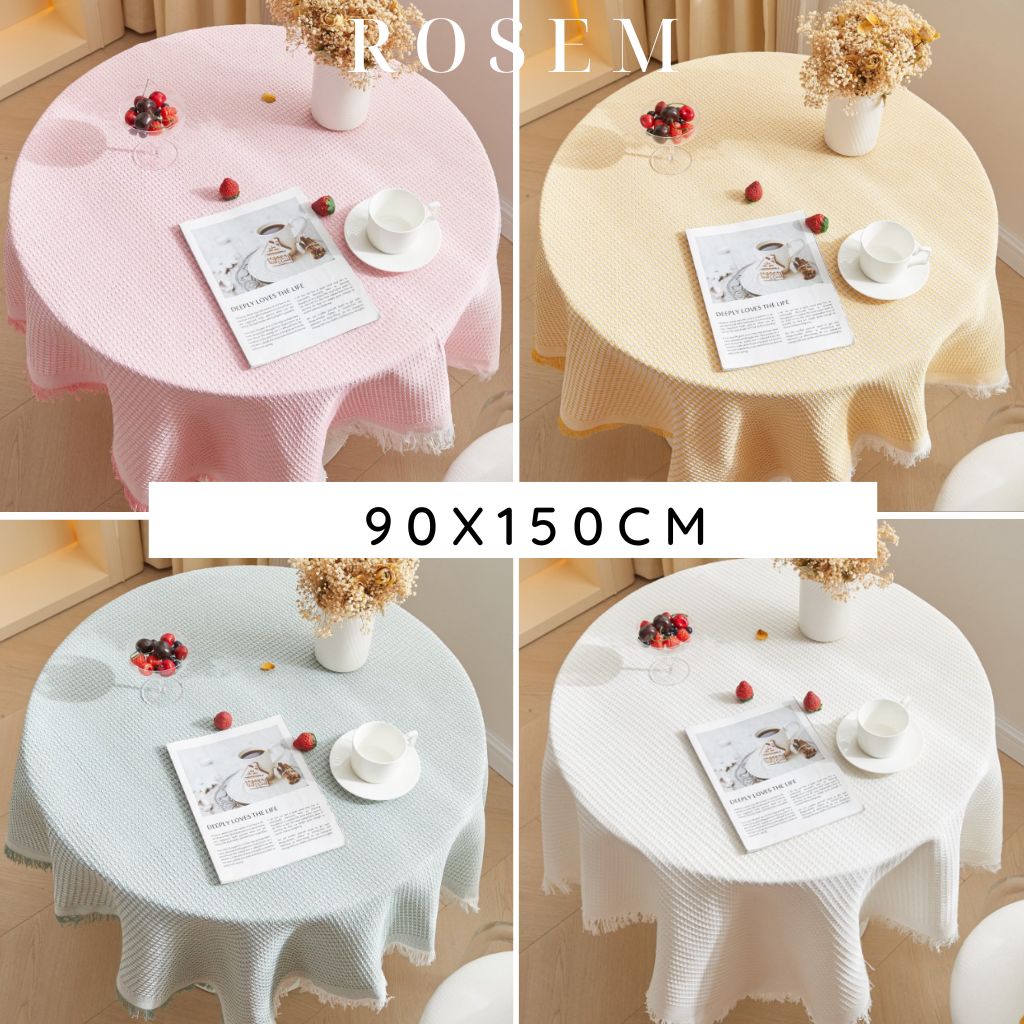 Khăn trải bàn phong cách Bắc Âu, tấm trải Retro style, thảm picnic thanh lịch vintage