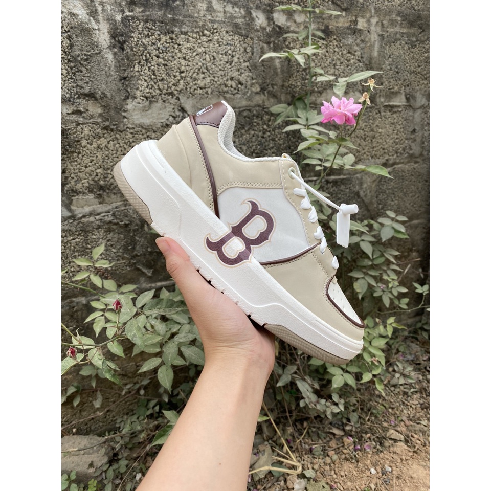 Giày sneaker 𝐌𝐋𝐁 Chunky liner B nâu hot 2023, Chunky Liner Boston Red Sox Màu Nâu in chữ B mới nhất 2023