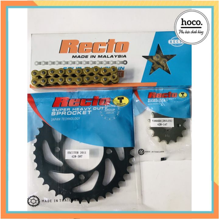Bộ nhông sên đĩa RCB và Recto size zin cho xe máy