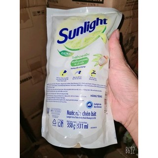 Combo 3 bịch Nước rửa chén sunlight bịch 550ml siêu tiết kiệm