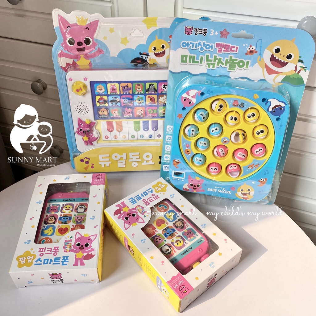 Điện thoại đồ chơi phát nhạc cho bé - Đồ chơi câu cá Babyshark - Đàn piano mini ngộ nghĩnh đáng yêu Pinkfong