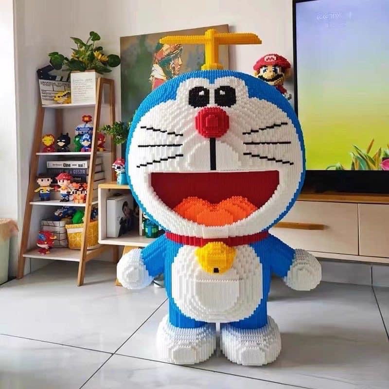 (Hàng sẵn ship - tặng kèm búa) Đồ chơi lắp ráp Doraemon 925cm hãng Xinz