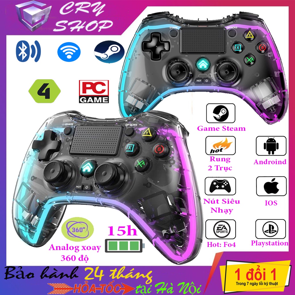 ⚡️Nâng Cấp Tay S03⚡️Tay Cầm P05 Doubleshock 4 cho Điện Thoại / PC / Laptop full skill Fifa Online 4 Có Rung Bluetooth