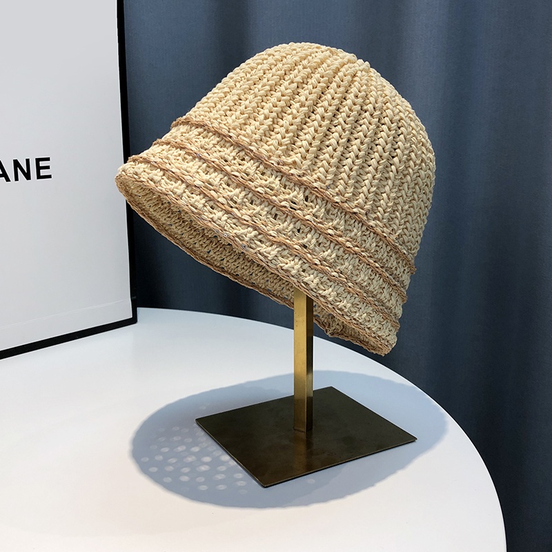 Mũ Cói Đan Thủ Công Thoáng Khí Thời Trang Mùa Hè Nhật Bản Cho Nữ