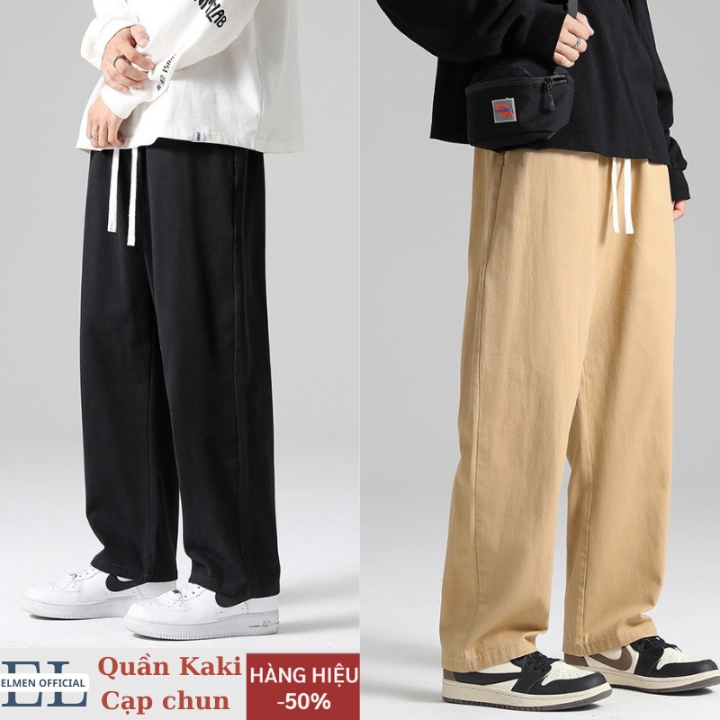 Quần Kaki Nam Baggy Ống Suông Basic Unisex - Kiểu quần baggy nam ống r