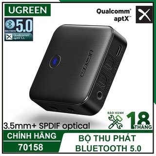 Bộ thu phát bluetooth 5.0 aptx-hd cao cấp | ugreen cm144 chính hãng