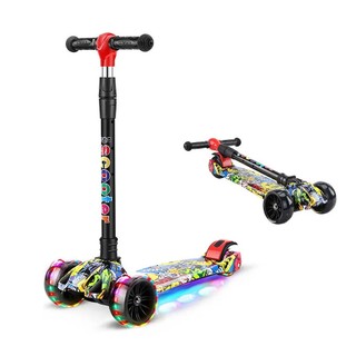 Xe Trượt Scooter Cho Bé, Bánh PU Phát Sáng – Khung Xe Chắc Chắn, Trọng Lượng 3kg, Phù Hợp Cho Bé Từ 2 đến 10 Tuổi