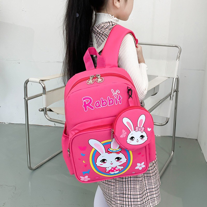 Balo cho bé gái đi học mẫu giáo mầm non chống thấm nước,siêu nhẹ,kích thước 31cm* 10cm* 26cm