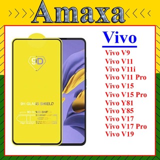 ( 2 Kính )cường lực Vivo V9/V11/V11i/V11 Pro/ V15/V15 Pro/V17/V17 Pro/V19/Y81/Y85 9D Full Màn Hình, (Tặng bộ giấy lau)