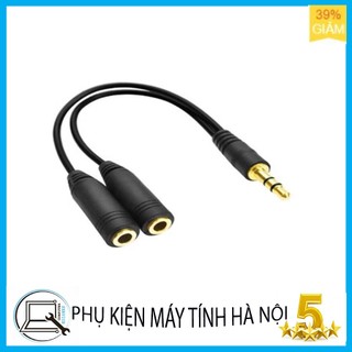 Cáp chia 2 cổng audio 3.5mm loại tốt