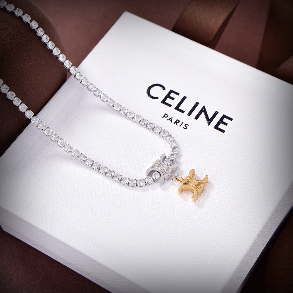 Dây chuyền nữ Celine Celin trang trí logo sành điệu