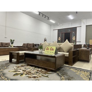 Ghees sofa gỗ cho phòng khách nhỏ gọn kiểu dáng hiện đại kích thước ghế dài 2m