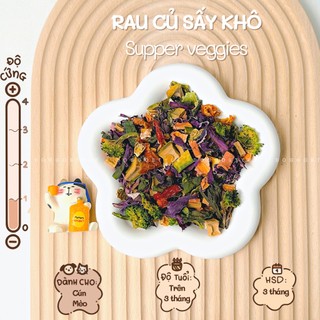 Rau Củ Mix Sấy Khô Cho Chó Mèo Cung Cấp Chất Xơ Vitamin Không Chất Bảo Quản DoggoStyle Homemade - Treat Bánh Thưởng