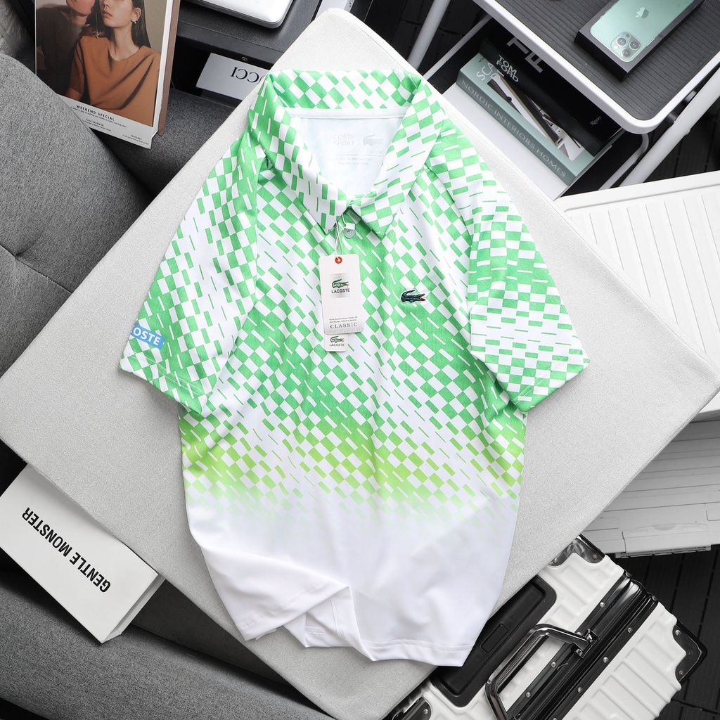 Áo thun POLO nam LACOSTE cổ bẻ basic vải cá sấu poly mềm mịn co giãn cao chuẩn fomr, sang trọng lịch lãm Shop Xuân Thủy