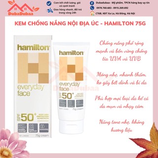 Kem chống nắng Hamilton EveryDay Face Cream SPF 50+
