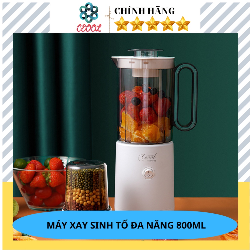 Máy xay sinh tố đa năng,máy xay sinh tố mini ,xay sinh tố đá bào 800ml CEOOL