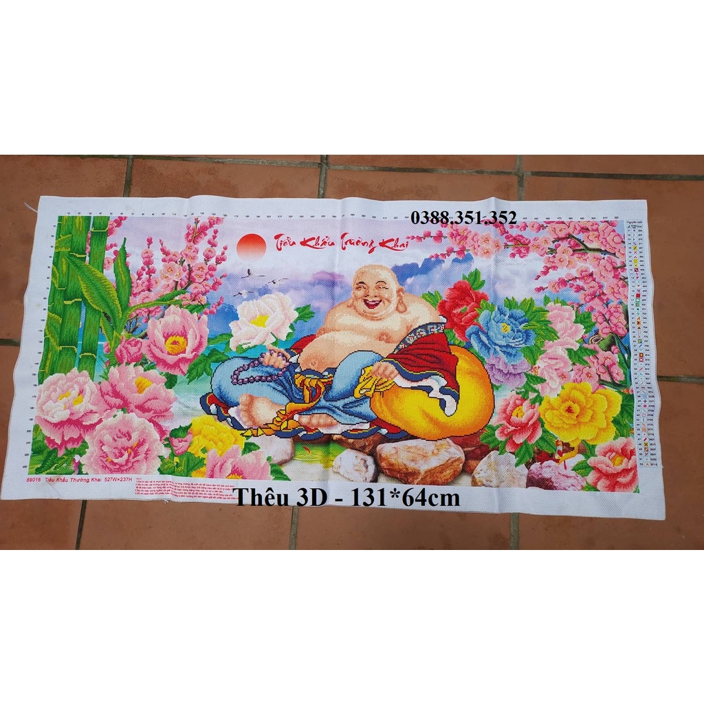 Tranh thêu chữ thập thành phẩm phật di lạc Z588-118x57cm MN0167 MN0166 LV3495 223081 88886 89016 MN0226