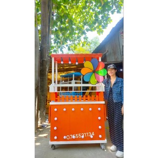 Chong chóng cầu vồng trang trí xe trà sữa cafe 50cm