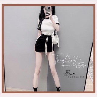 Set váy Nữ ôm Body, Áo thun kèm chân váy ôm 2 lớp co dãn