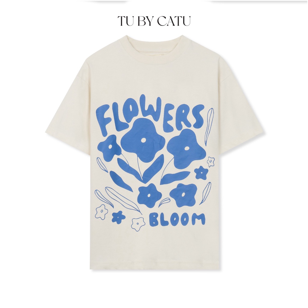 TUBYCATU | Áo thun flower bloom tee trắng/ kem/ đen