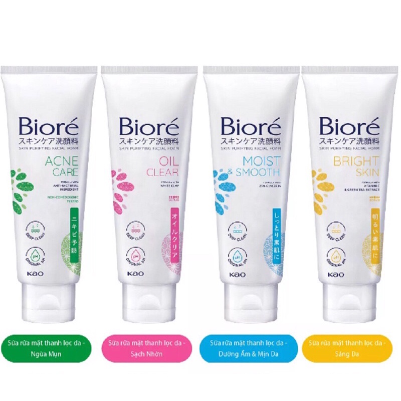 Sữa rửa mặt Biore chính hãng 100 g